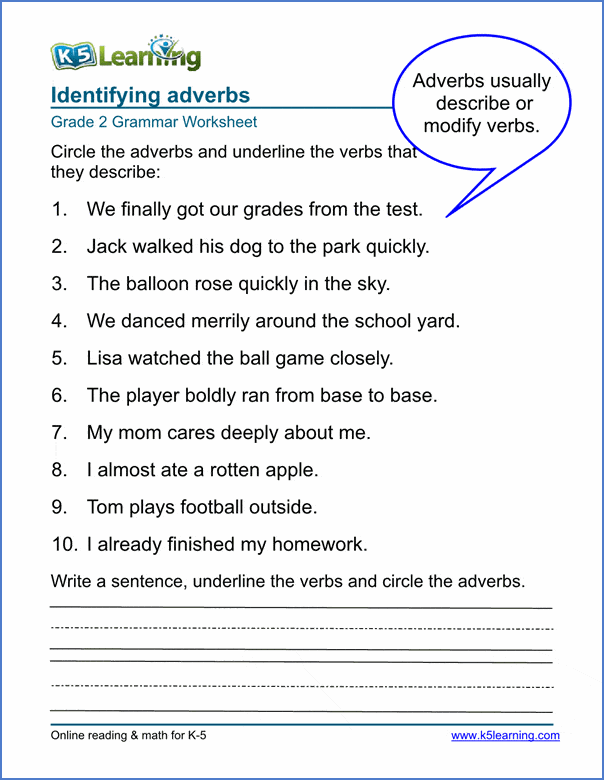 Identify Adjectives And Adverbs Worksheet