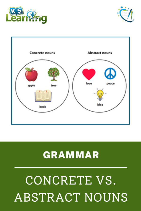 The Difference Between Concrete And Abstract Nouns K5 Learning