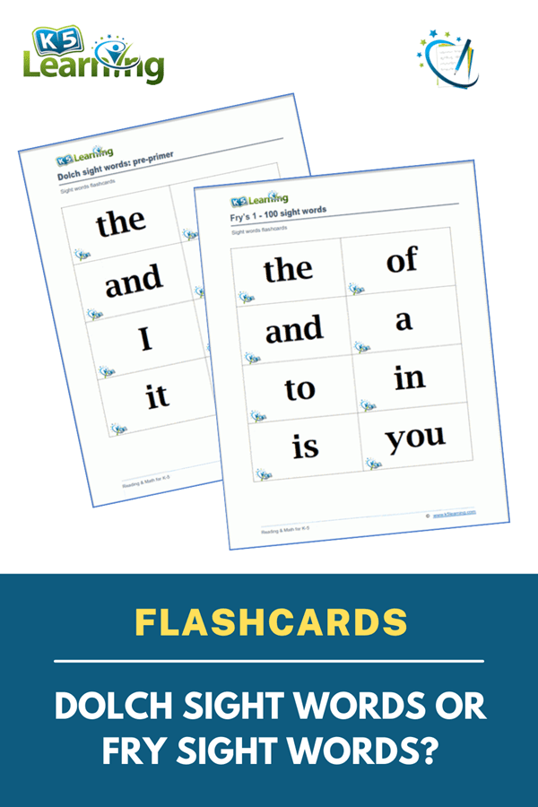 K5 Adds Free And Printable Dolch And Fry Sight Words Flashcards K5 