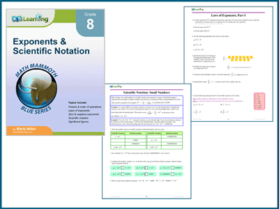 Exponents and scientific notation workbook