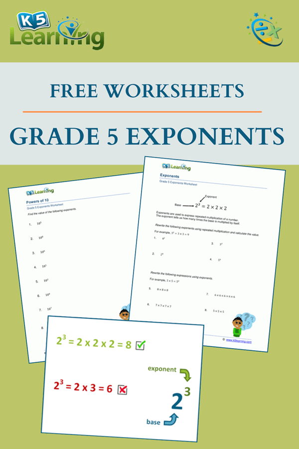 Exponents Worksheets For Grade 5 Students K5 Learning