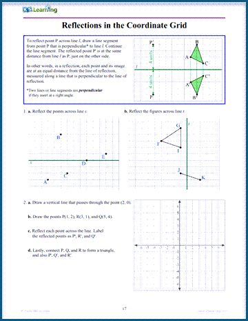 Geometry workbook sample page