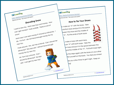 Reading comprehension stories for grade 1, 2, 3