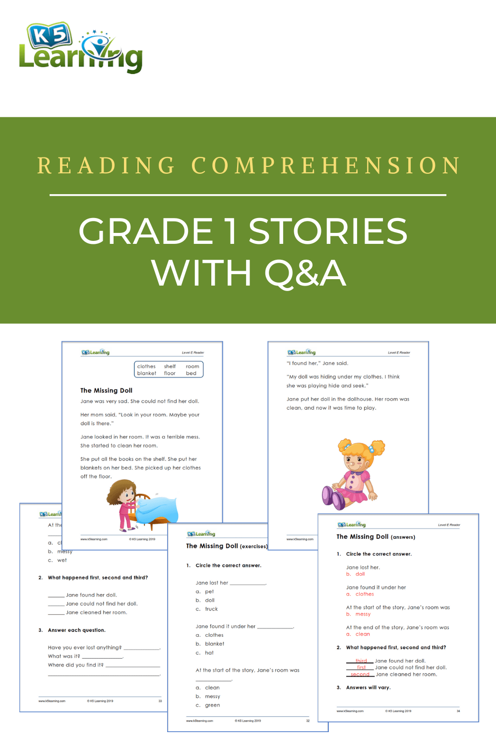 K5 Learning publishes new reading comprehension workbooks for grade 1