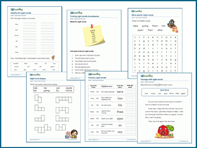 Grade 1 sight words worksheets