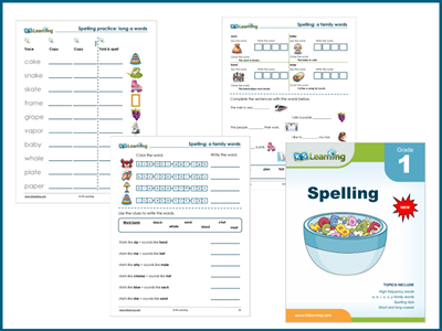 Updated grade 1 spelling workbook