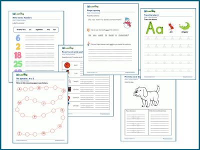 Grade 1 writing letters and words worksheets