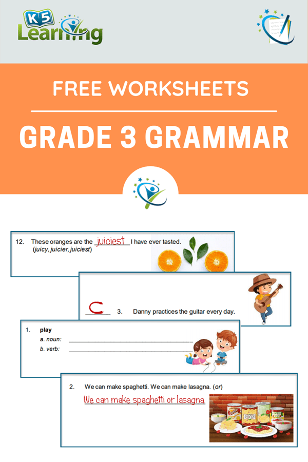 Grade 3 grammar worksheets | K5 Learning