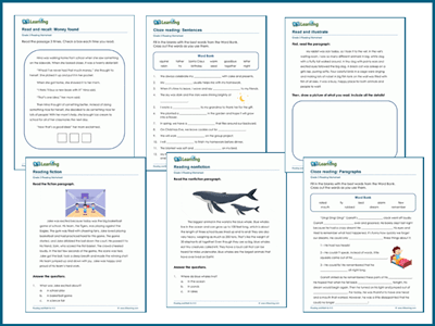 Grade 3 passages and paragraphs worksheets