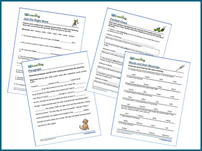 Vocabulary worksheets for grade 3 students