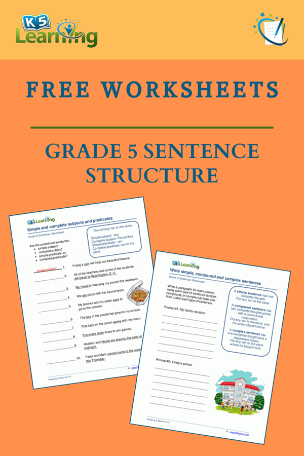 Sentence Structure Practice for Grade 5 Students | K5 Learning