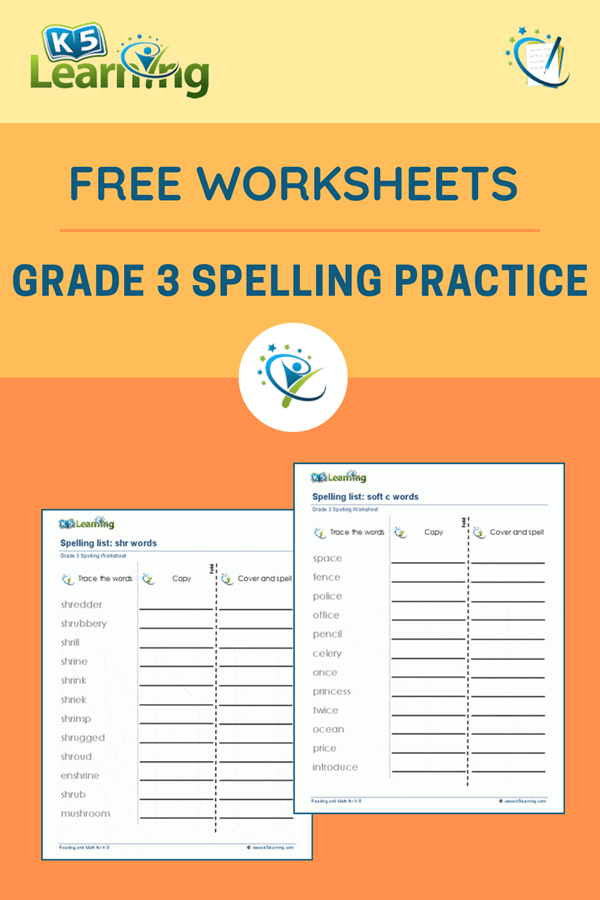 Grade 3 Spelling Practice K5 Learning   Spelling Practice Grade 3 