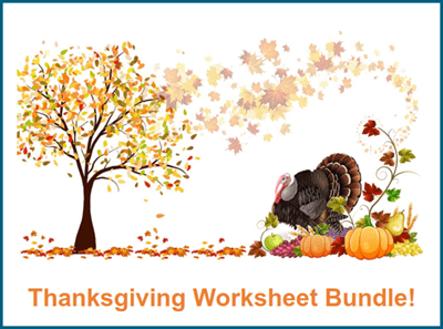 Thanksgiving worksheets bundle