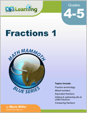 Grade 5 math worksheet - Fractions: adding unlike fractions