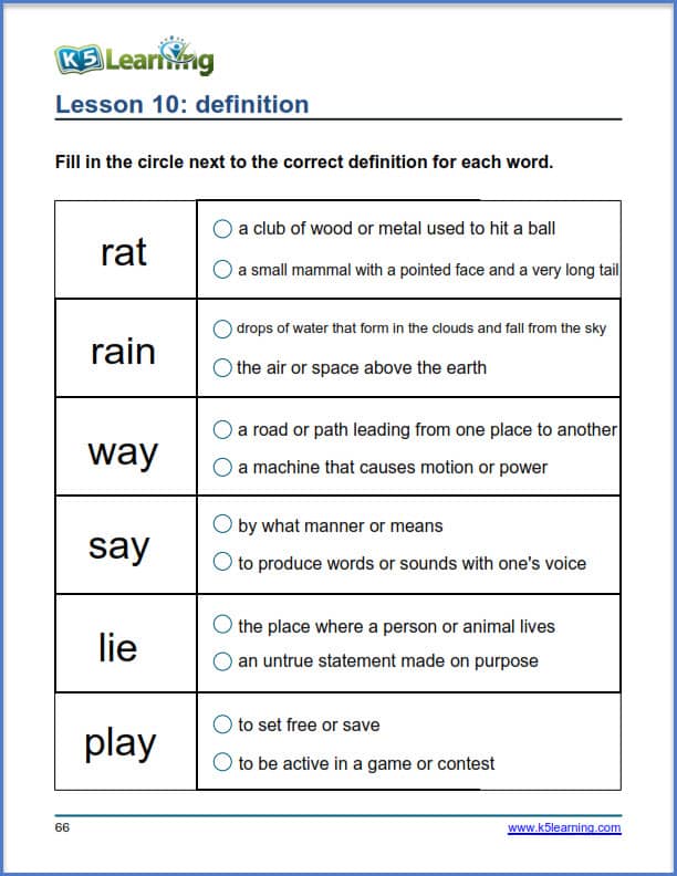 2nd Grade Vocabulary