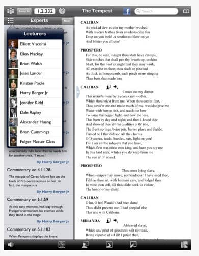 Shakespeare iPad app