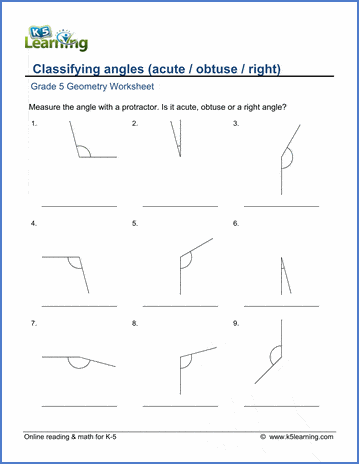 ANGLES - DEFINITION AND TYPES OF ANGLES