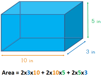 surface area of cuboid example