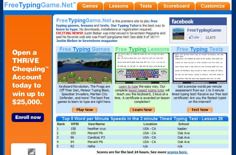 Play Free Typing Games Online