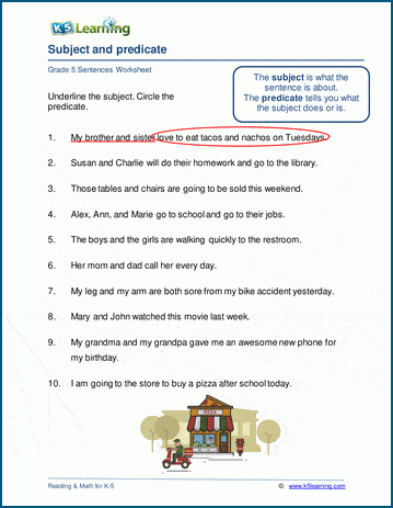 grade 5 grammar worksheets k5 learning