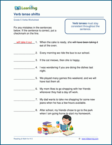 Tenses in English, Verb Tenses Worksheet - Academy Simple