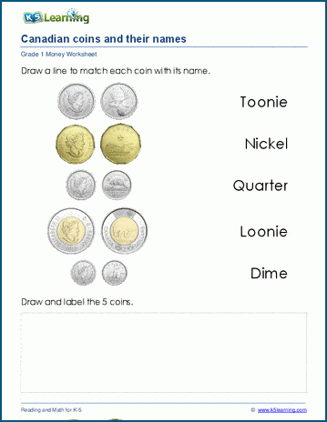 printable coins worksheets