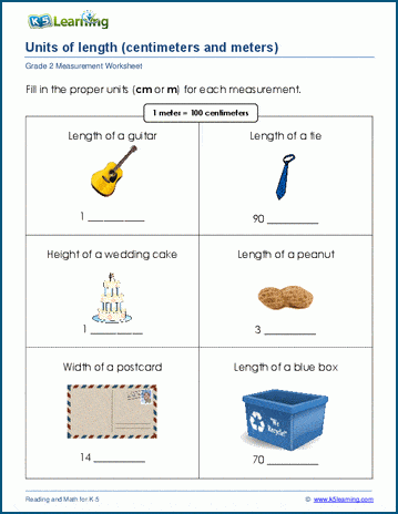 grade 2 length worksheets metric units of length k5 learning