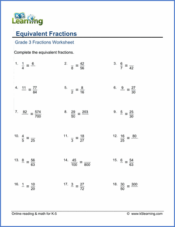 Free Decimal For Grade 3 Grade 3 Math Worksheets: Identify equivalent