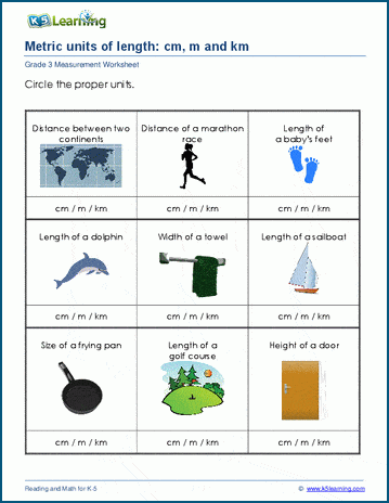 Grade 3 Math Worksheets Units Of Length Metric K5 Learning