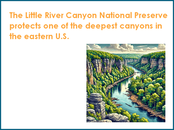 The Little River Canyon National Preserve