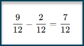 Subtract fractions