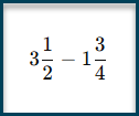 Subtract fractions