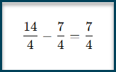 Subtract fractions