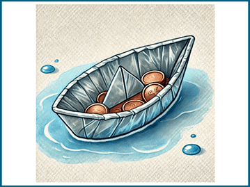 STEM challenge: Aluminum foil boat