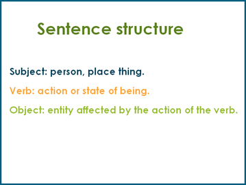 Sentence structure