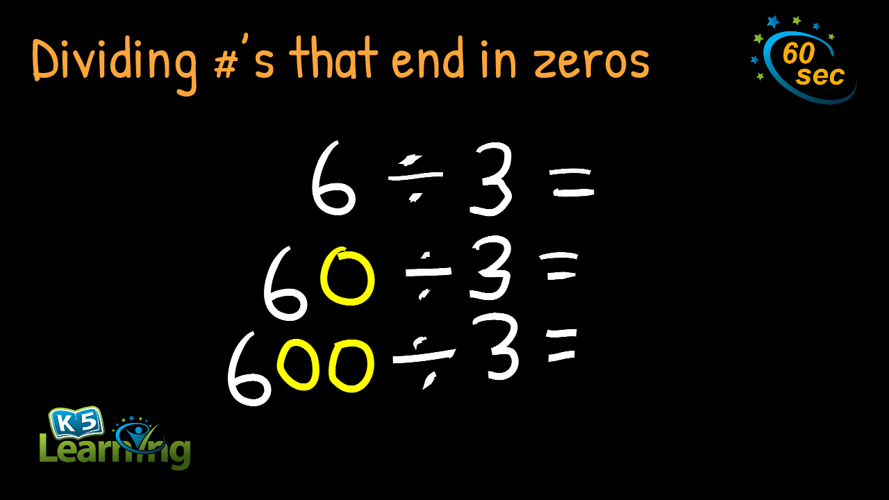 Division and zeros sample problem K5 Learning