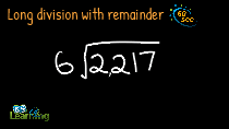 Long Division with Remainder | Example