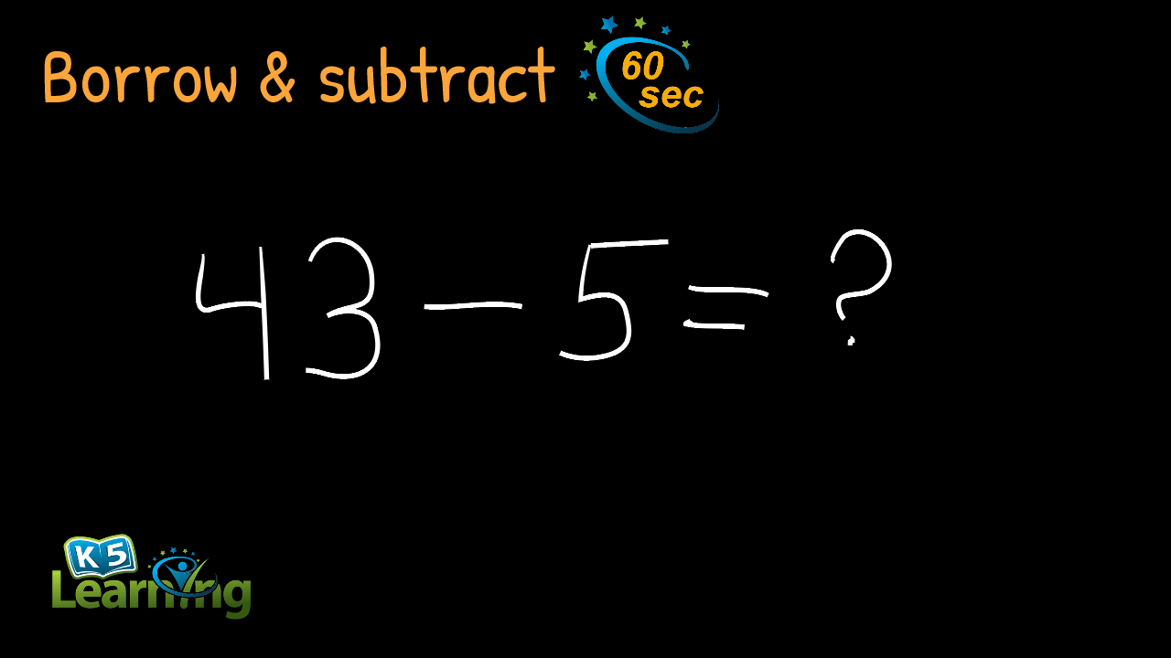 What Is The Rule For Borrowing In Subtraction