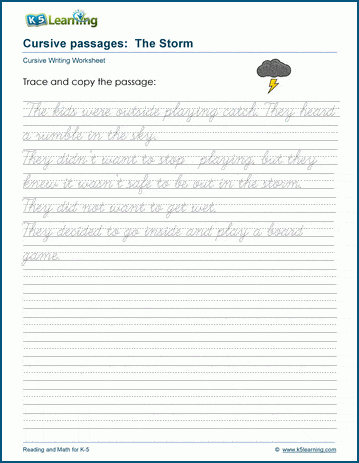 Paragraph Handwriting Practice Worksheet - The Bicycle