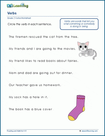 Verbs online exercise for Grade 2