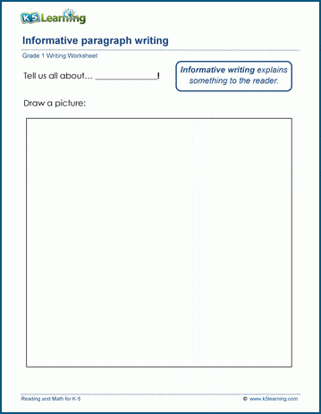 Expository writing worksheet