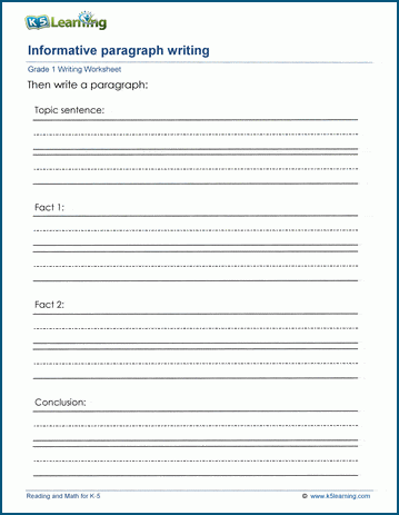 Paragraph Writing in 1st and 2nd Grade