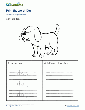 Trace and print words