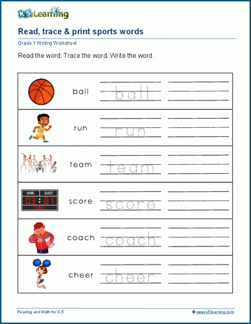 Trace and Write -ink Words