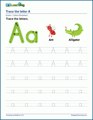 Letter A a Worksheet