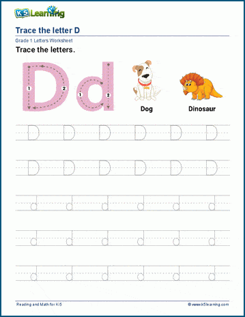 Letter D d Worksheet