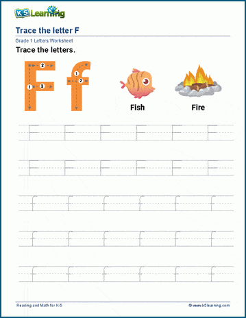 Letter F Worksheets | K5 Learning