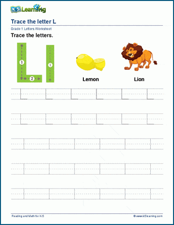 L Worksheets For Kindergarten