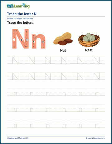 Letter N n Worksheet