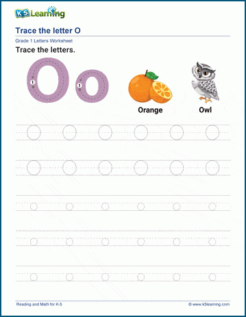 Letter O o Worksheet